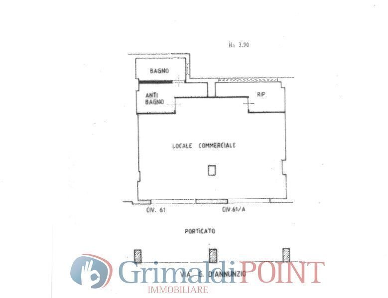 PLANIMETRIA _risultato.jpg - Locale Commerciale Via G. D'Annunzio 61, Lecce - planimetria 1