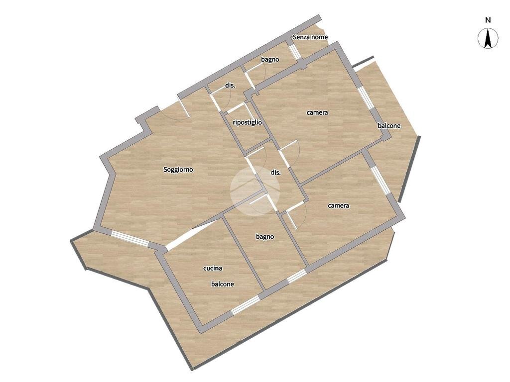 Quadrilocale Via Pateri, Nichelino - planimetria 1