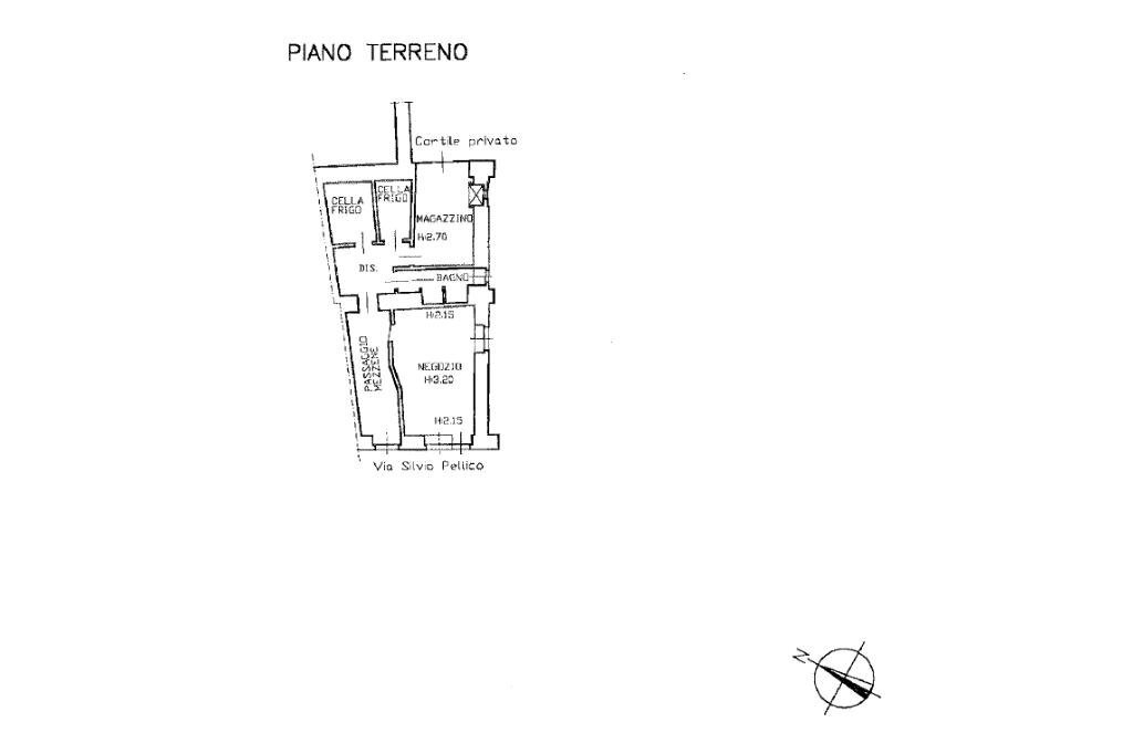 Shop Via Silvio Pellico, Pinerolo - floor plans 1