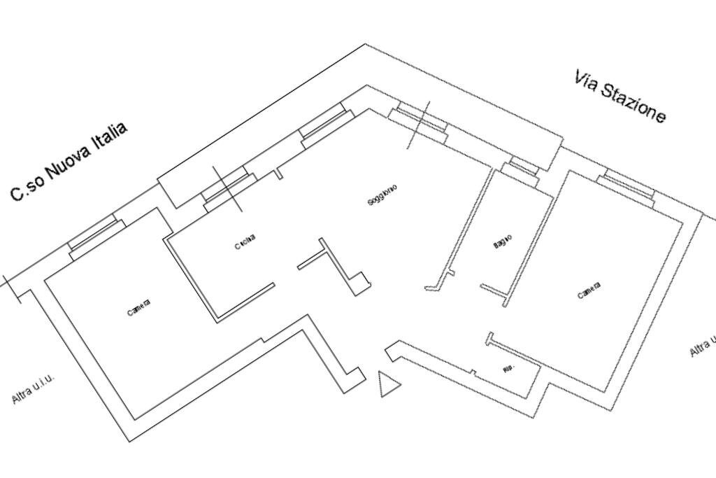 Quadrilocale Corso nuova italia, Santhià - planimetria 1