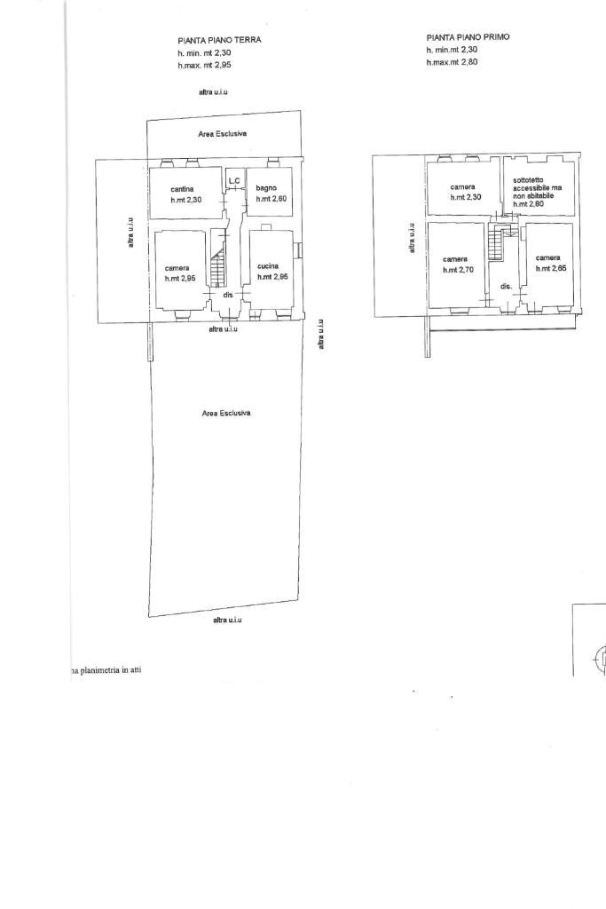 Semi-detached house Borgata S. Giuseppe, Favria - floor plans 1