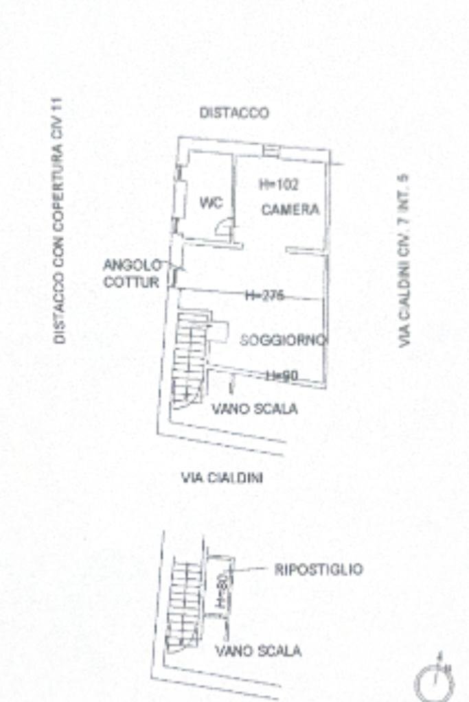 Bilocale Via cialdini, Genova (zona Voltri) - planimetria 1