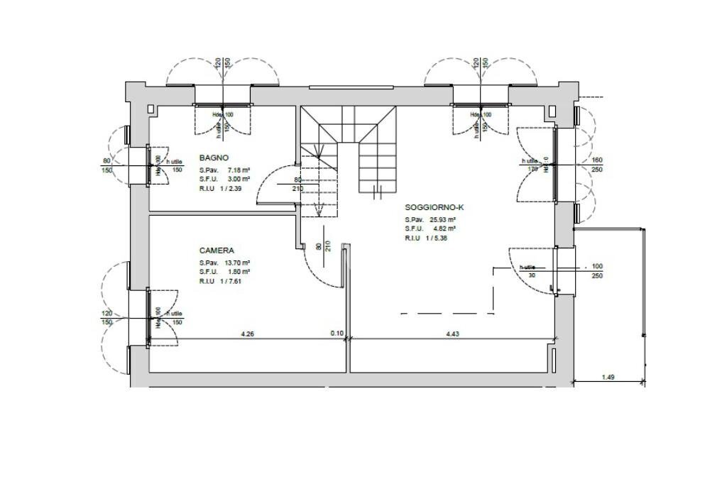 Porzione di casa Strada Ugozzolo, Parma (zona Ravadese) - planimetria 1