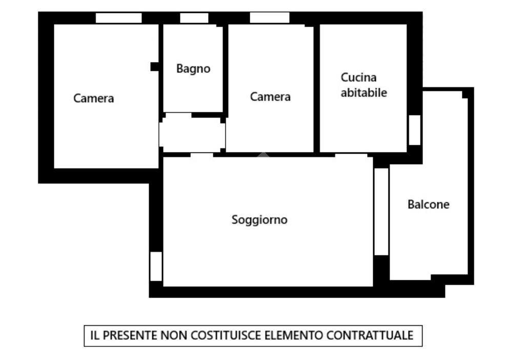 Three-room apartment Via Alessandro Manzoni, Paullo - floor plans 1
