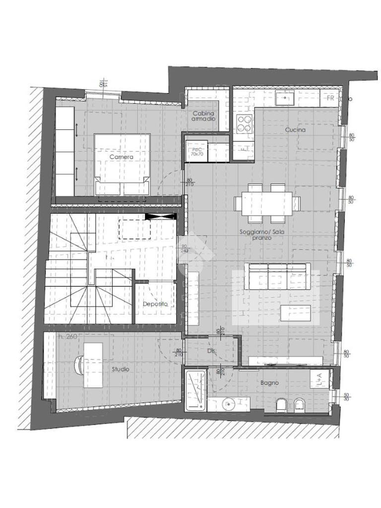 Trilocale Via Trento, Scandiano - planimetria 1
