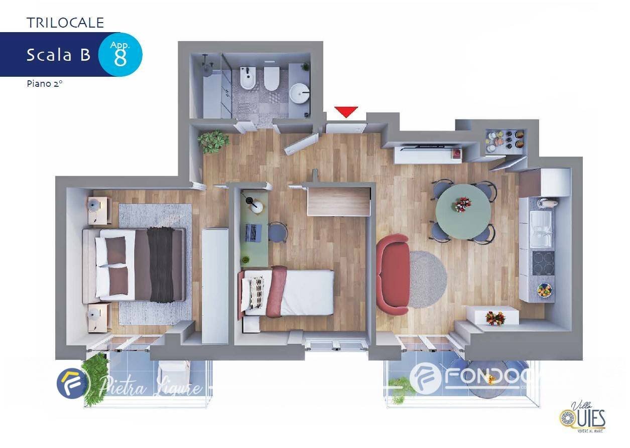 Foto 40 - Two-room apartment Via vittorio veneto, Borgio Verezzi - floor plans 1