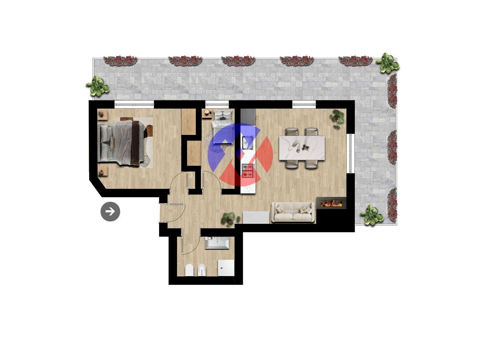 Foto 26 - Trilocale Streda do Ruf de Antermont
 
35, Canazei - planimetria 1