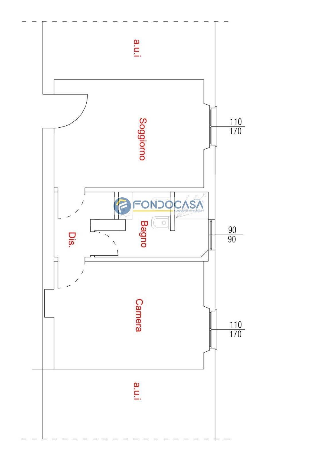 Foto 21 - Two-room apartment Via Sandro Bonicelli
 
3, Brescia - floor plans 1