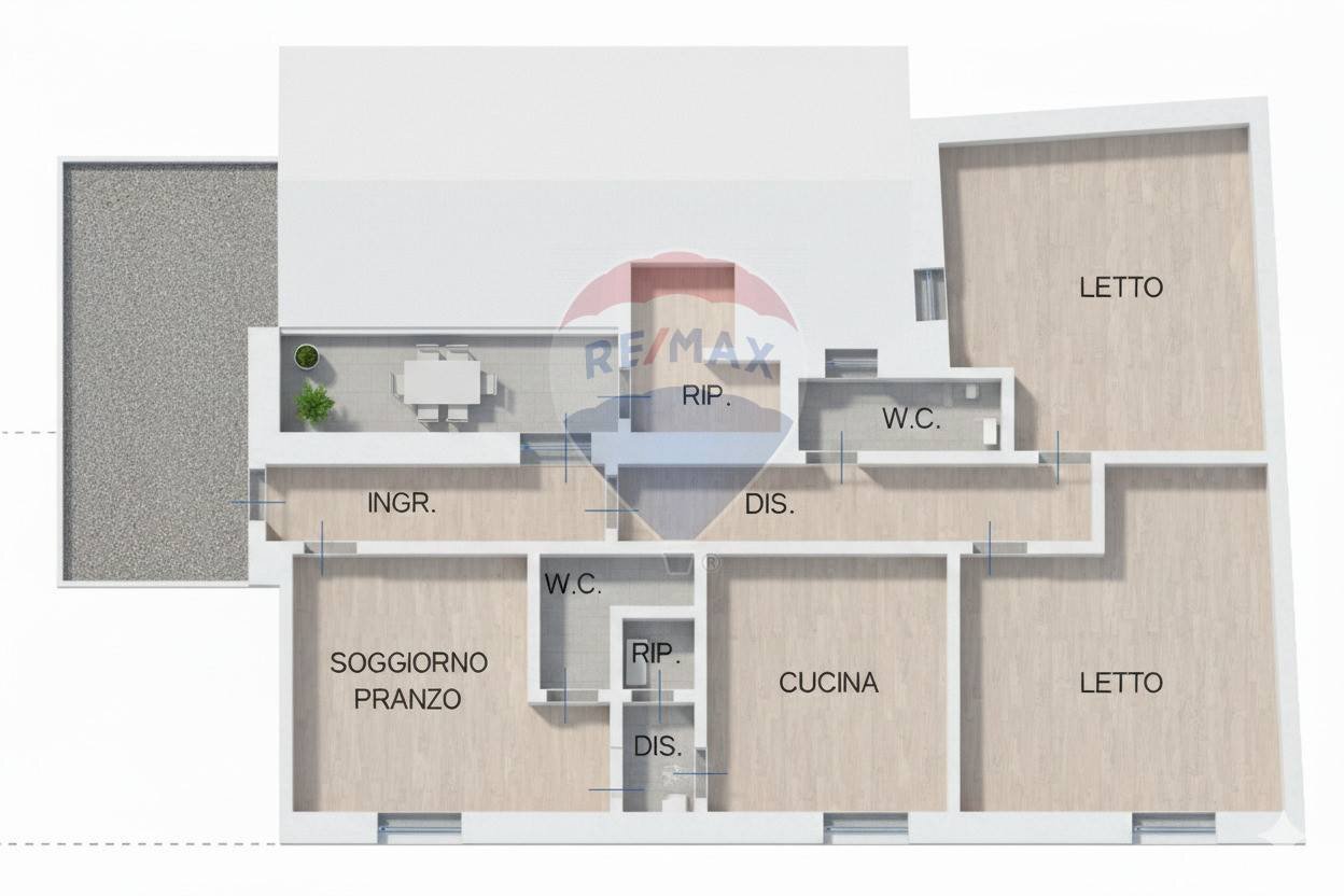 Pianta 3D - Quadrilocale Via Porta Lecce
 
14, Brindisi - planimetria 1