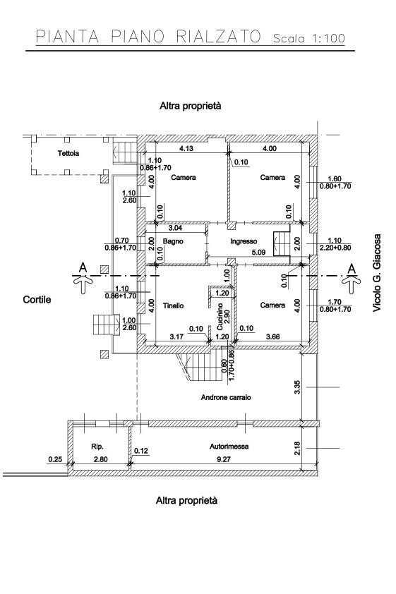 Villa vicolo Giuseppe Giacosa, 18, Chivasso - floor plans 1
