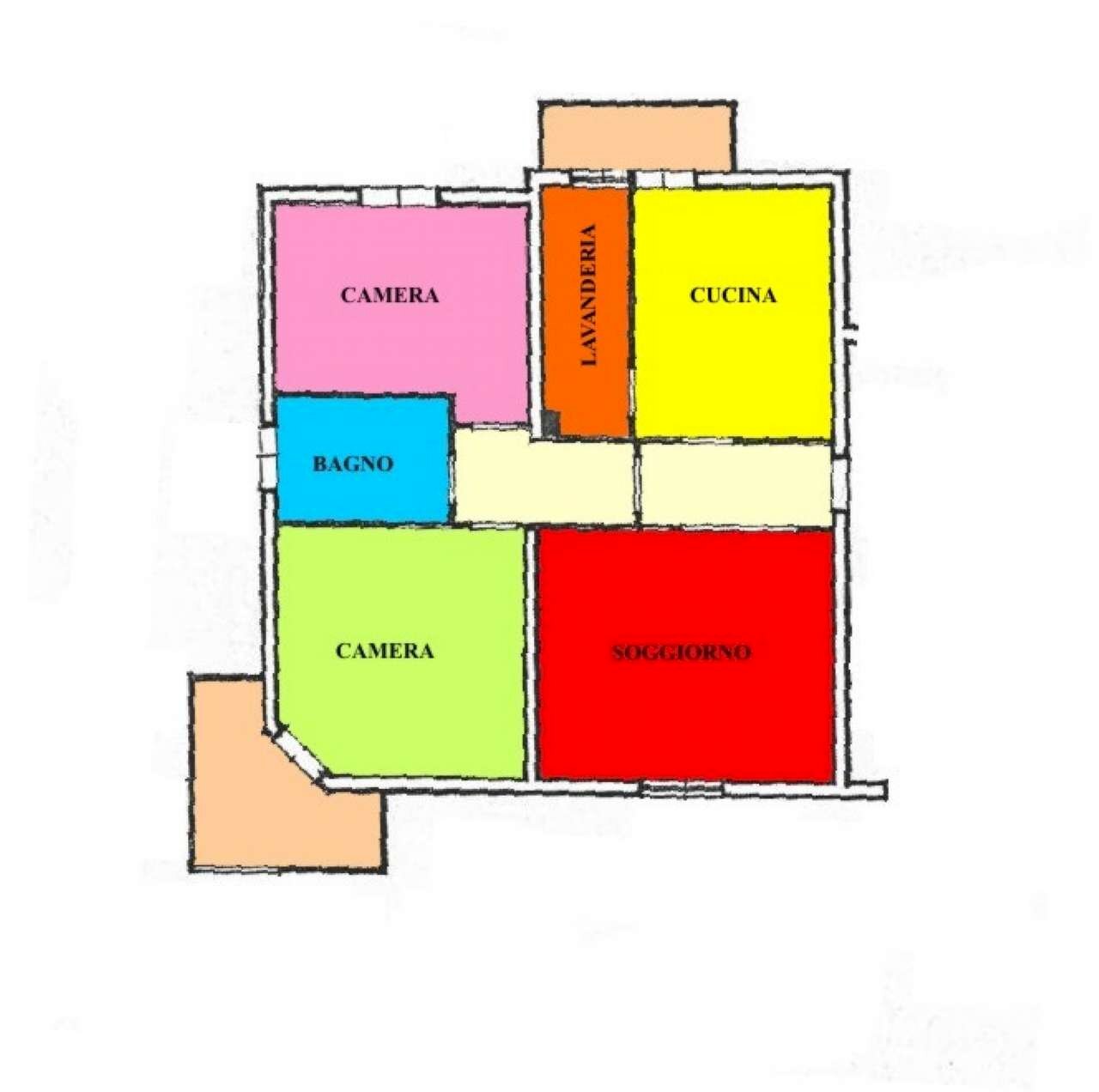 311 - Trilocale via Pinetti, Montodine - planimetria 1