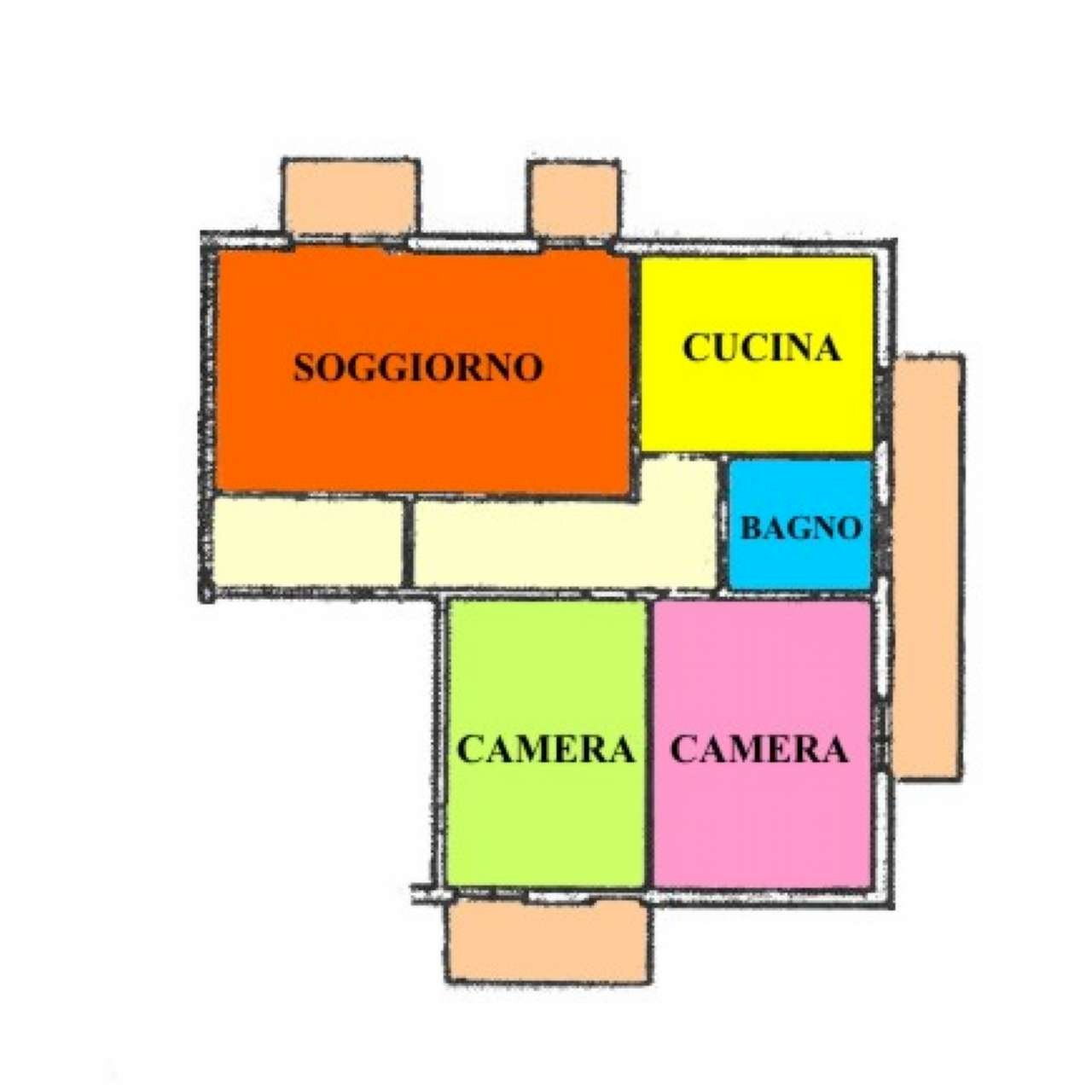 314 - Trilocale via Mattei, Spino d'Adda - planimetria 1