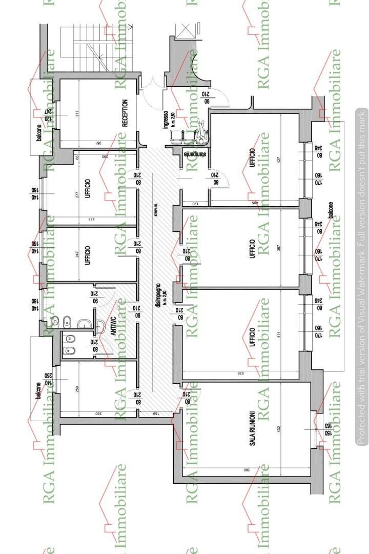 Ufficio viale Vittorio Emanuele II, Bergamo - planimetria 1