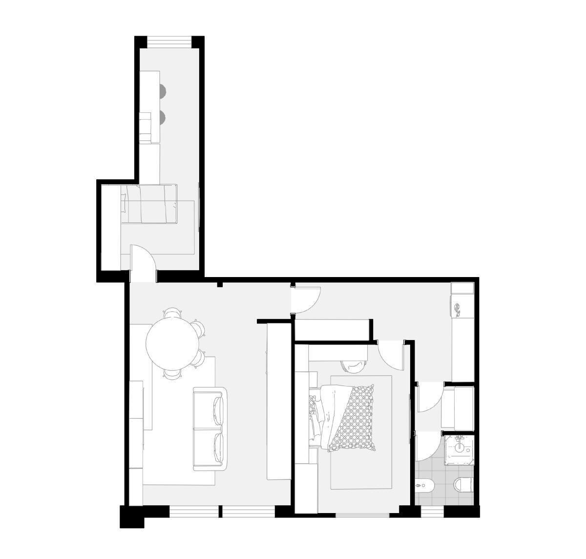 planimetria - Three-room apartment Via Arturo Toscanini 26, Poggio Renatico - floor plans 1