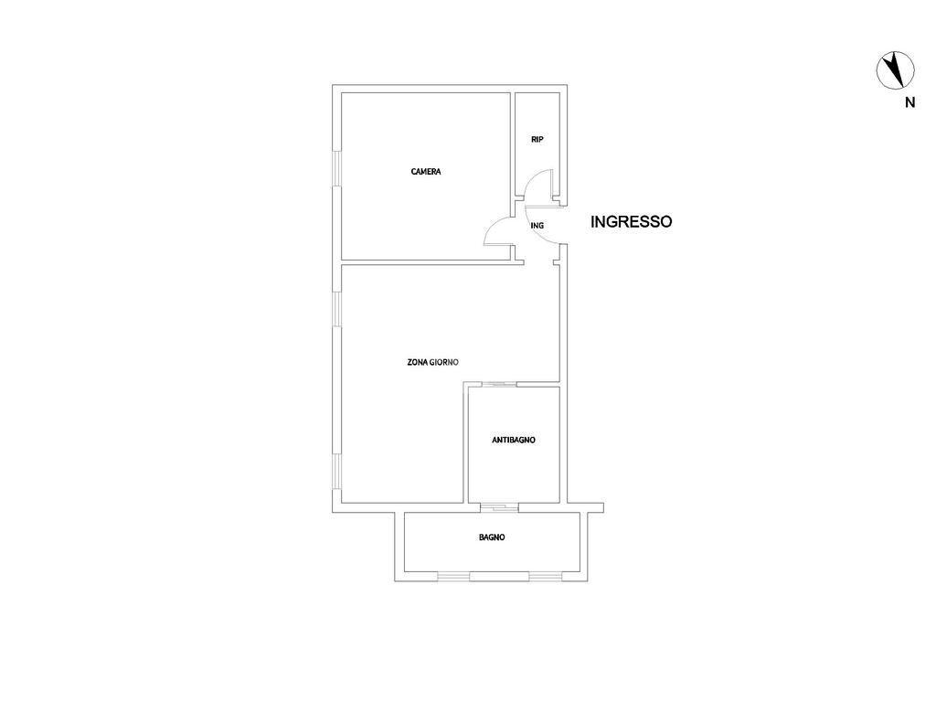 Bilocale Via G. Matteotti, San Pietro in Casale - planimetria 1