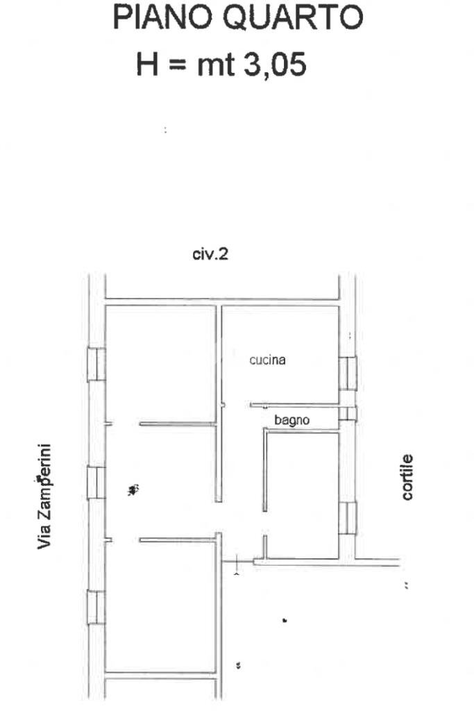 Quadrilocale Via Luciano Zamperini, Genova (zona Bolzaneto) - planimetria 1