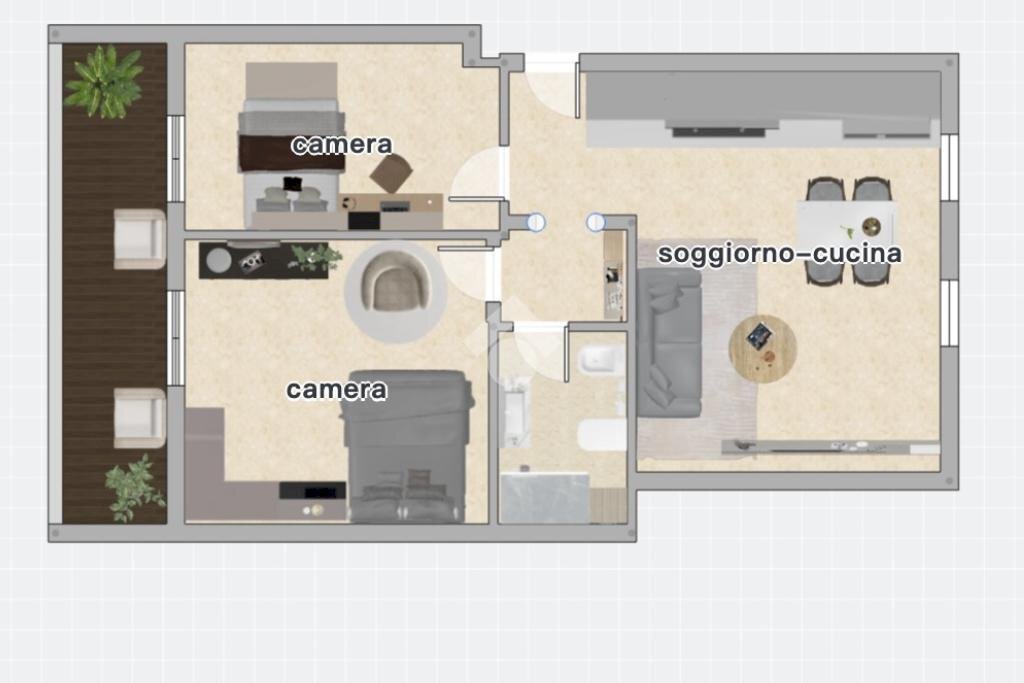 Trilocale Piazza I Maggio, Verucchio - planimetria 1