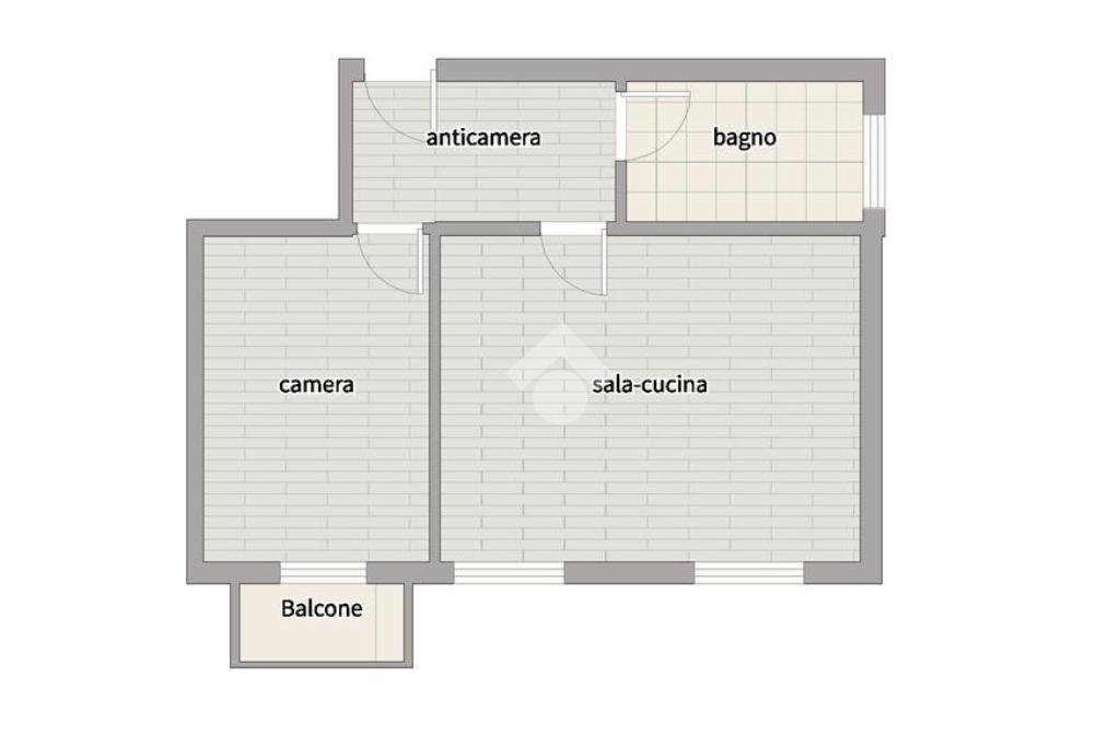 Two-room apartment Via Privata San Brunone, Milano (neighborhood Musocco) - floor plans 1