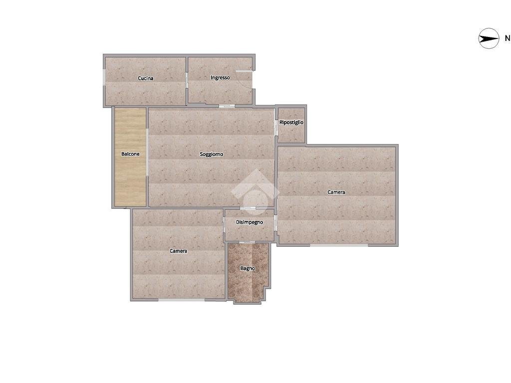 Three-room apartment Via degli astri, Milano (neighborhood Inganni) - floor plans 1