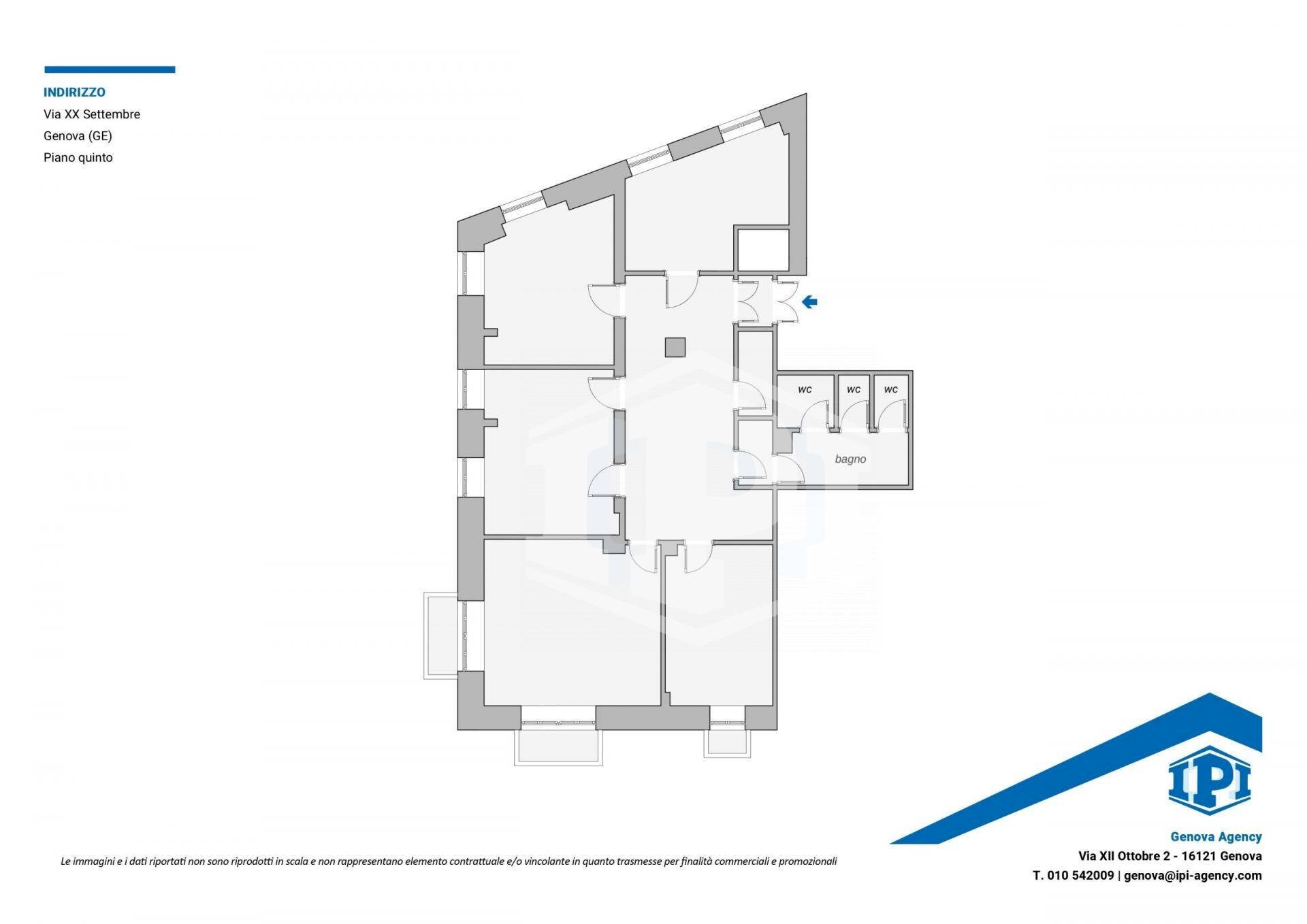 Ufficio Via XX Settembre, Genova (zona Centro) - planimetria 1