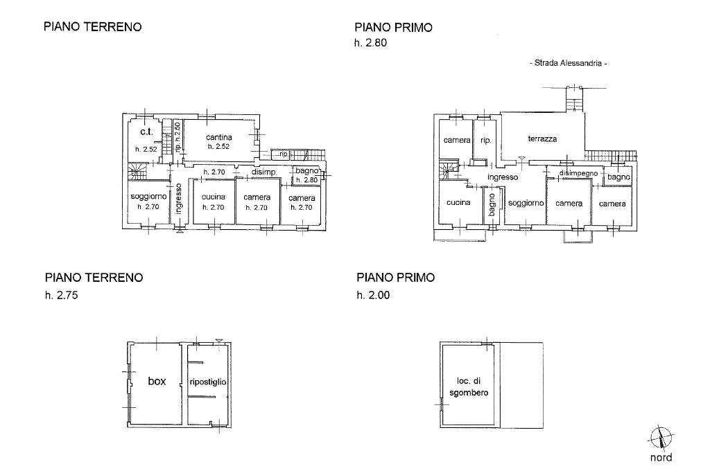 Independent house Stradale Alessandria, Acqui Terme - floor plans 1