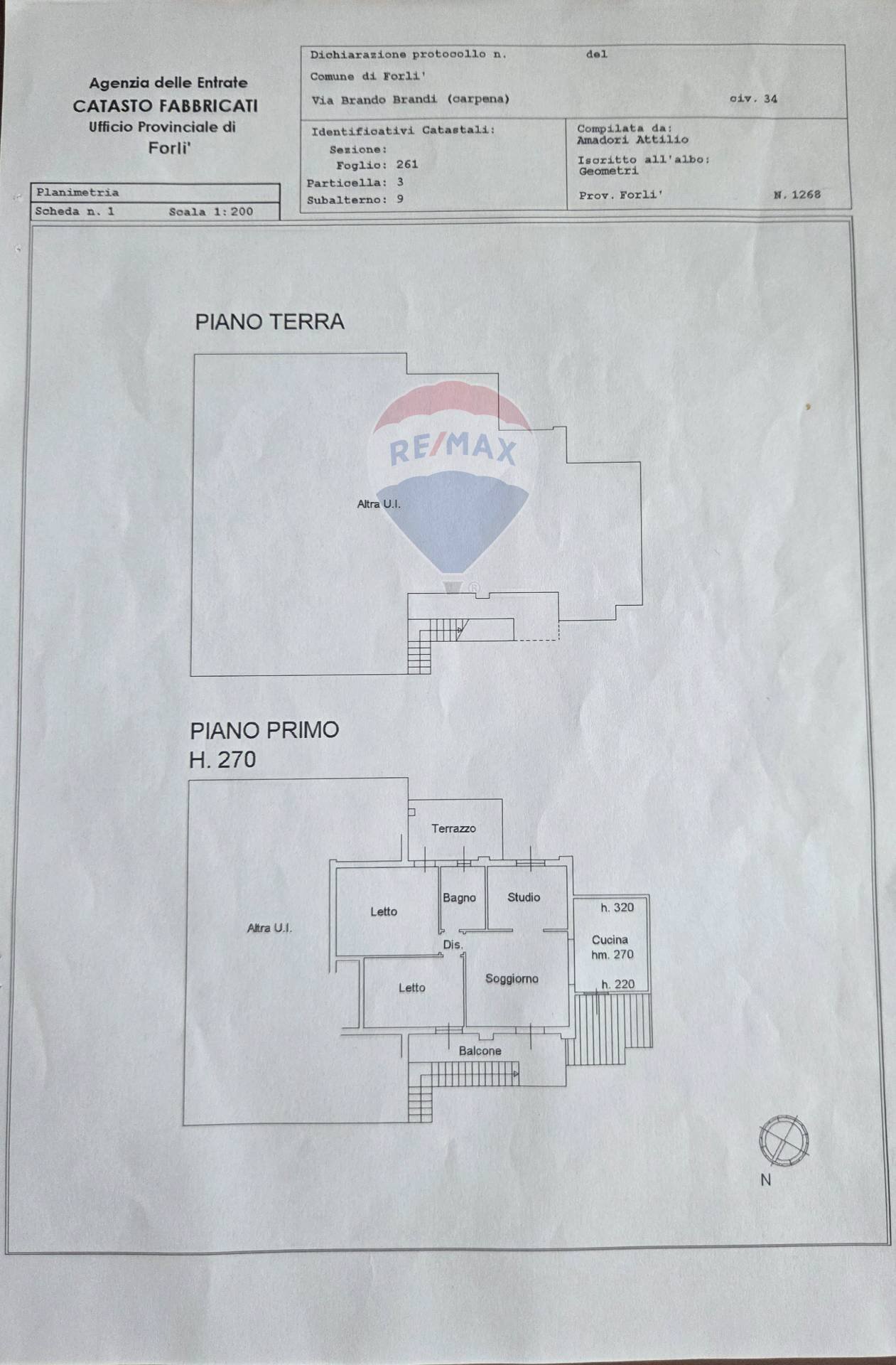 Pianta 2D - Casa semi indipendente via Brando Brandi
 
34, Forlì - planimetria 1
