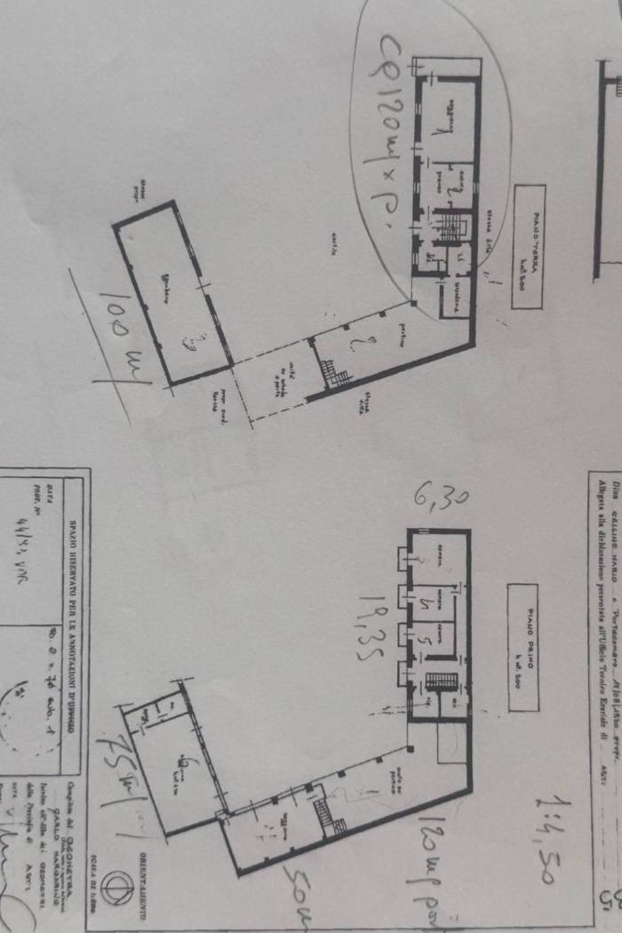 Rustico piazza Guglielmo Marconi, 14, Portacomaro - planimetria 1