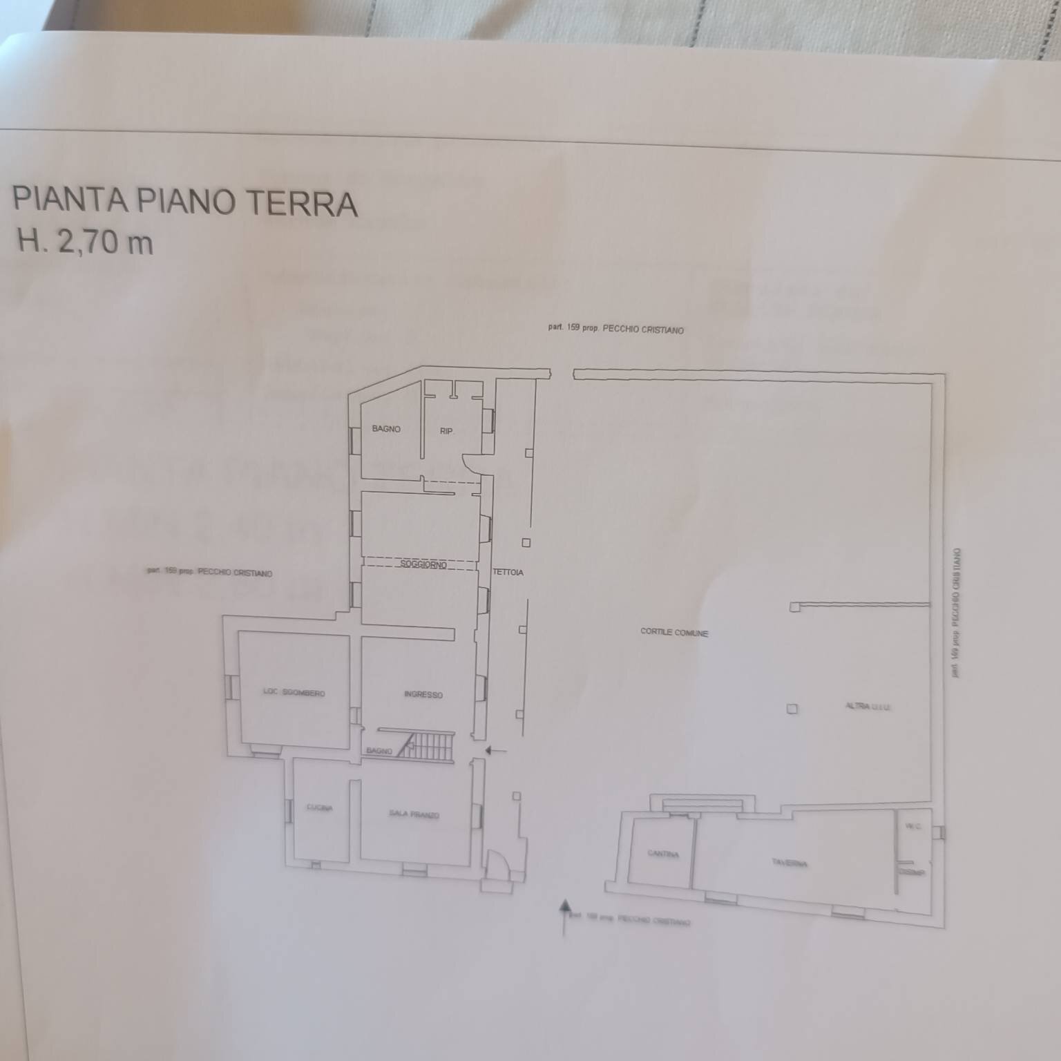 Rustico strada Casale, Moncalvo - planimetria 1