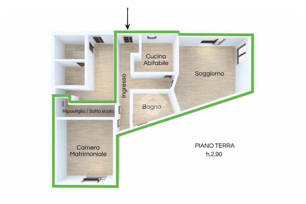 Porzione di casa Via sant'ambrogio, Villar Dora - planimetria 1