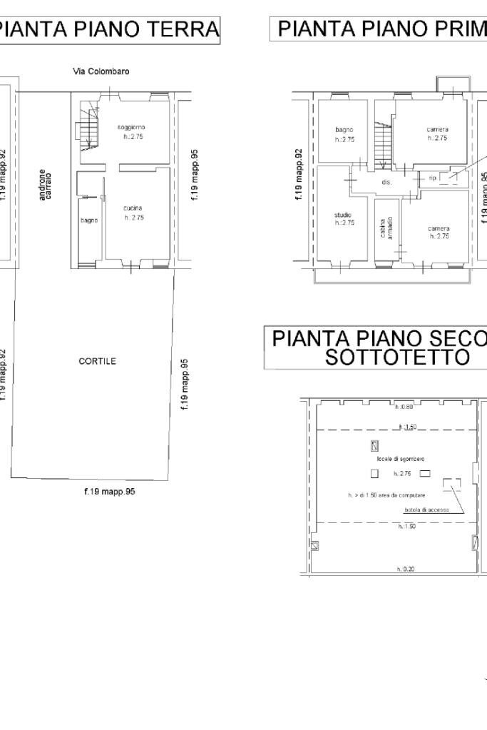 Semi-detached house Via Colombaro, San Sebastiano da Po - floor plans 1