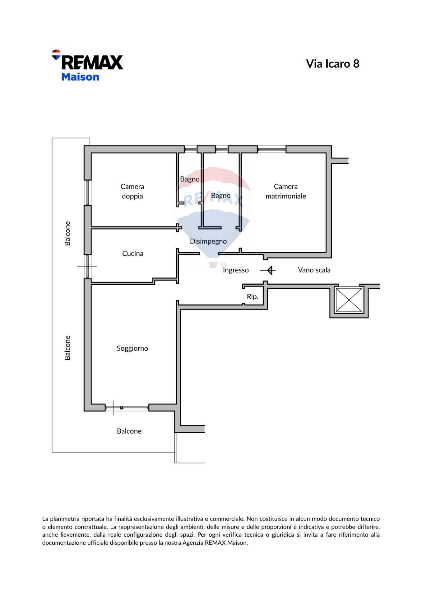 Pianta 2D - Quadrilocale Via Icaro
 
8, Ciampino - planimetria 1