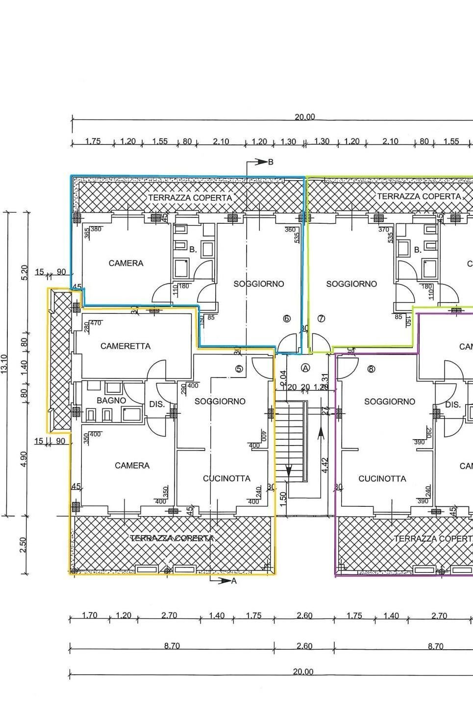 Trilocale via Valerio, Carmagnola - planimetria 1