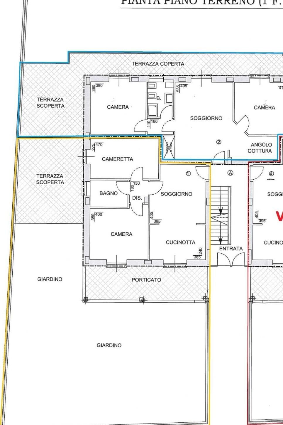 Trilocale via Valerio, Carmagnola - planimetria 1