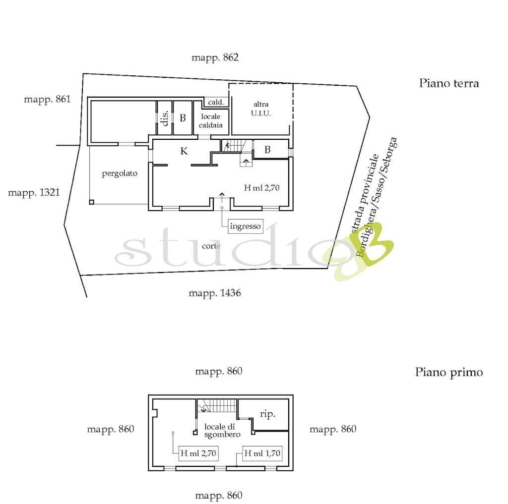 Villa corso Bernardo Leone, 57, Seborga - planimetria 1