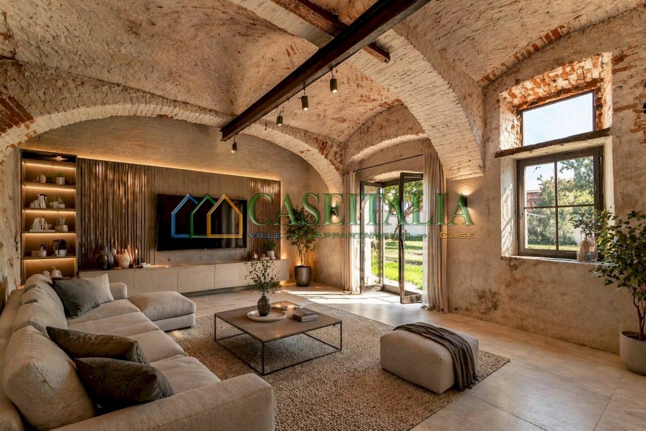 RENDERING SOGGIORNO - Casale via casotto 1, Villarbasse - foto 3