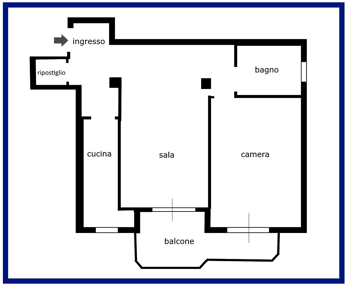 planimetria.jpg - Trilocale Rapallo - planimetria 1