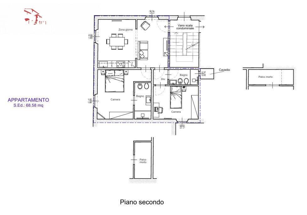 Foto 22 - Trilocale via del Lasca
 
15, Firenze - planimetria 1