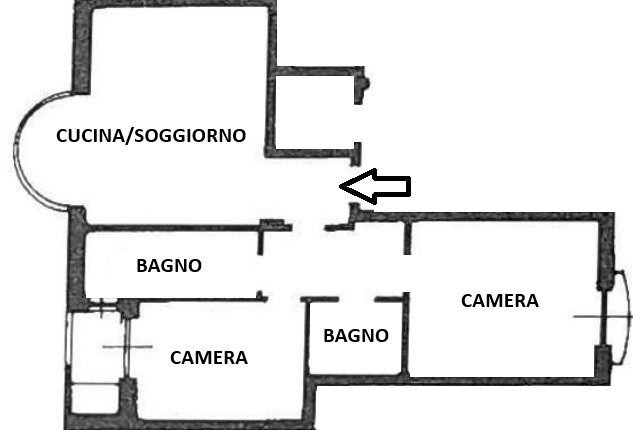 Quadrilocale via Cavalieri di Vittorio Veneto, Saluzzo - planimetria 1