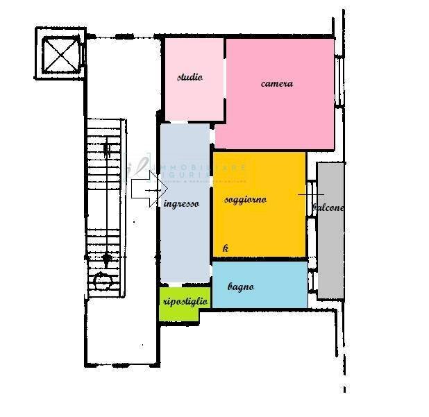 Foto 29 - Bilocale Via Eperanto, Albenga - planimetria 1