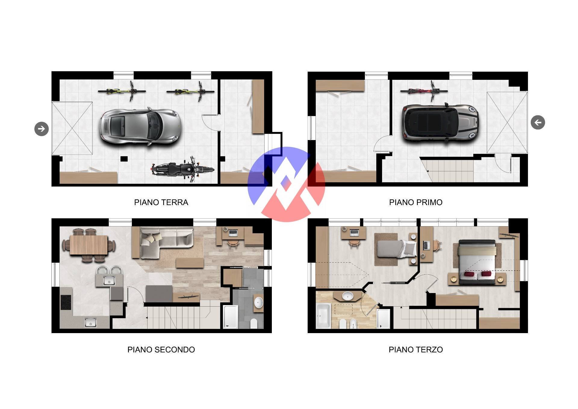 Foto 45 - Trilocale Strada Sen Roch
 
47/A, Moena - planimetria 1