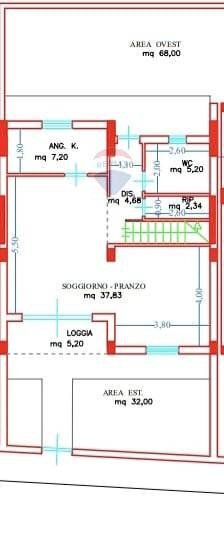 Pianta 2D - Villa a Schiera Via Marchese di Casalotto, Aci Sant'Antonio - planimetria 1