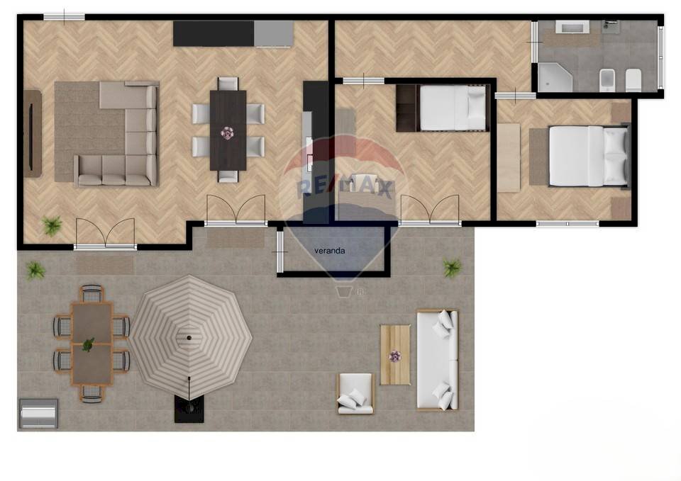 Pianta 2D - Trilocale Via Generale Cantore
 
21, Catania - planimetria 1