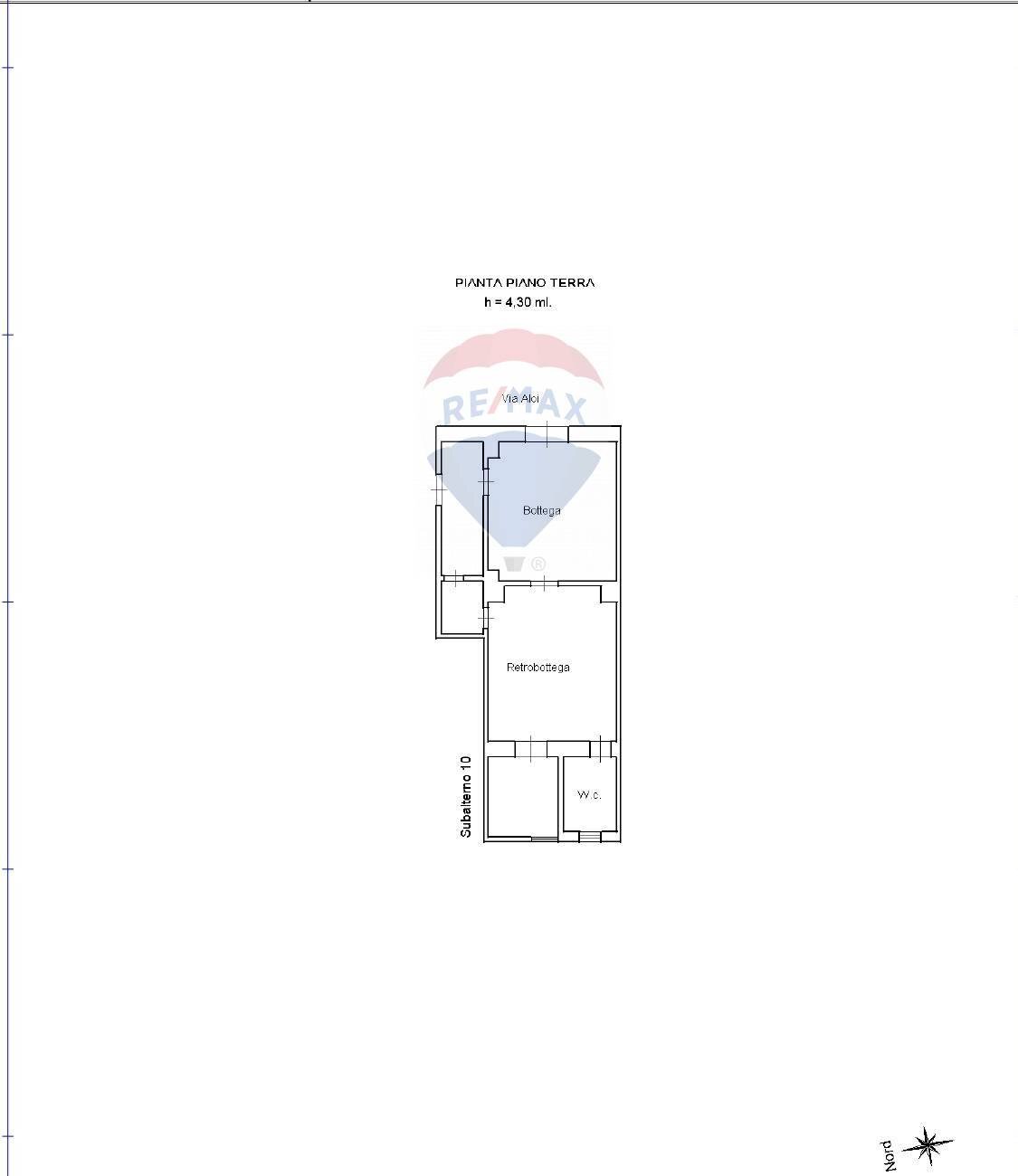 Pianta 2D - Locale Commerciale Via Aloi
 
17, Catania - foto 2