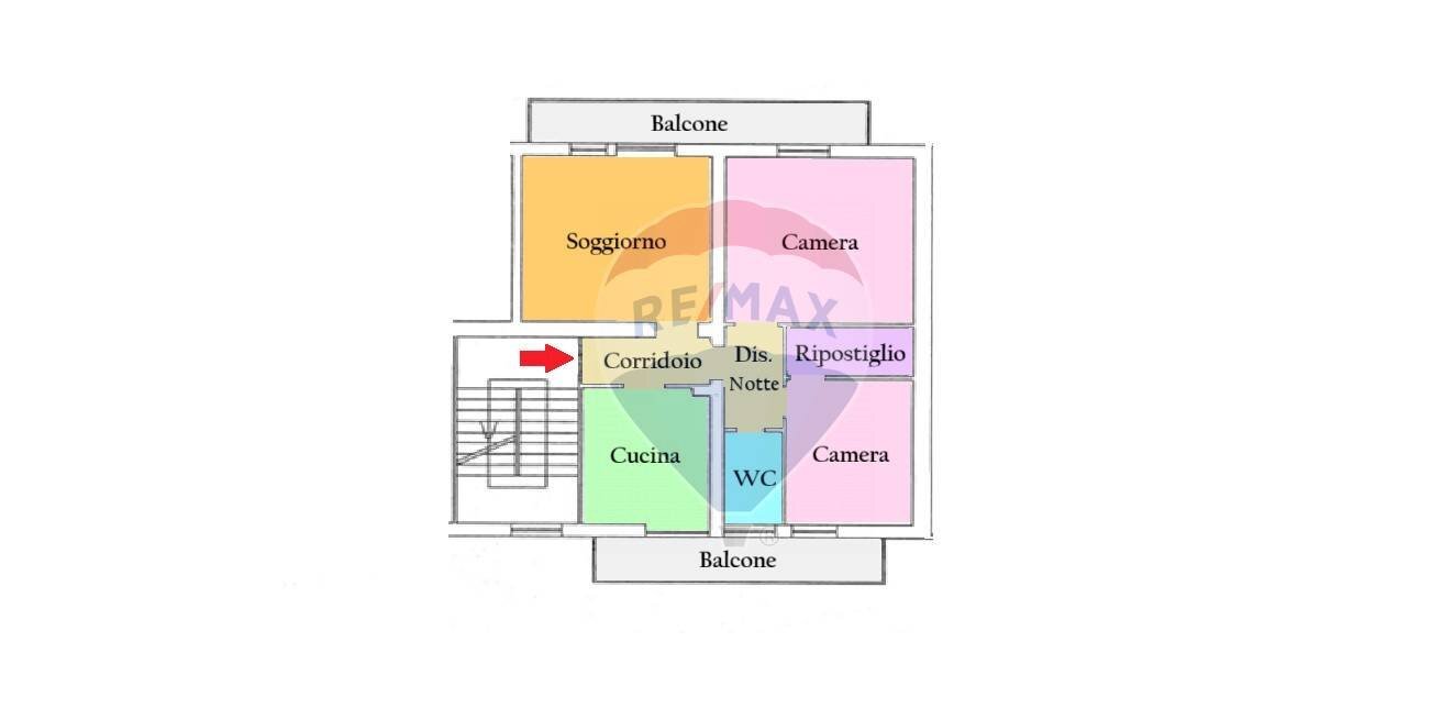 Pianta 2D - Trilocale Rione Dei Preti
 
4, Foggia - planimetria 1