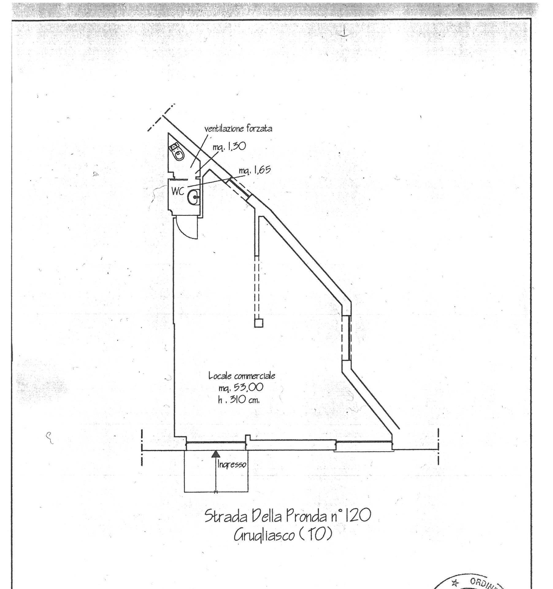 Foto 17 - Locale Commerciale via Della Pronda
 
120, Grugliasco - planimetria 1