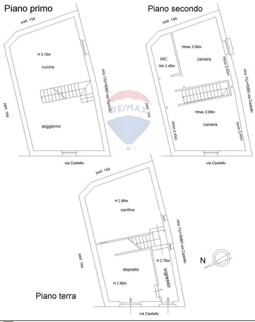 Pianta 2D - Semi-detached house Via Castello
 
15, Riccia - floor plans 1
