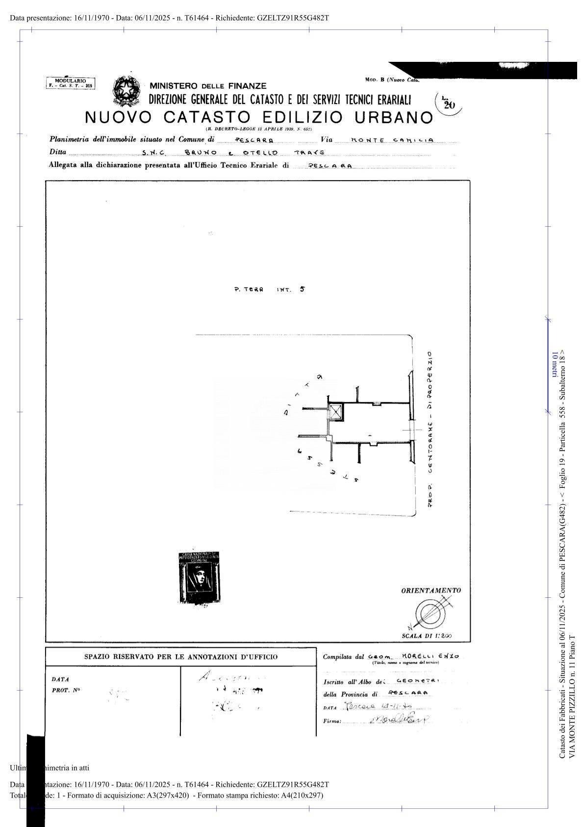 Foto 38 - Quadrilocale Via Monte Pizzillo, Pescara - planimetria 1