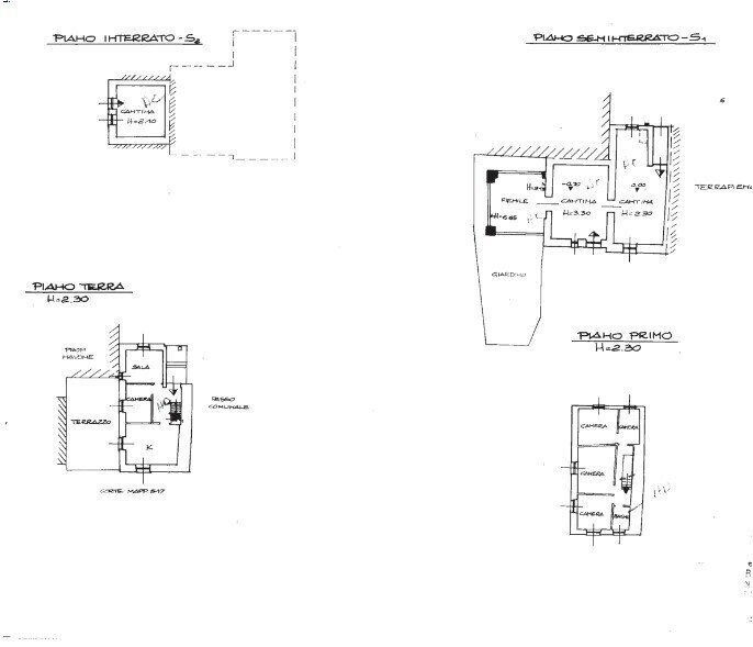 1.jpg - Villa at auction Località Chiappa 4, Valbrevenna - floor plans 1