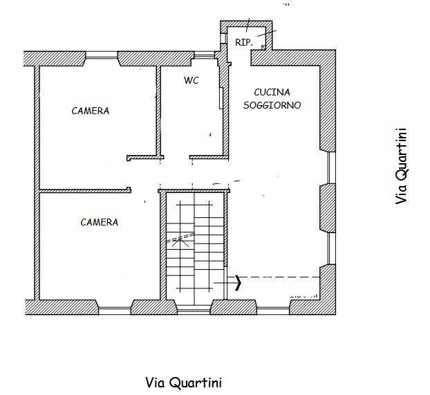 1.jpg - Appartamento Via Renato Quartini 31, Genova (zona Rivarolo) - planimetria 1