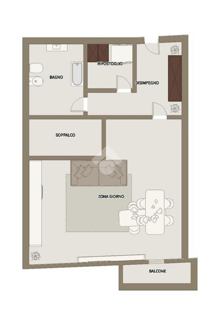 Two-room apartment Via monte di pietà, Saluzzo - floor plans 1